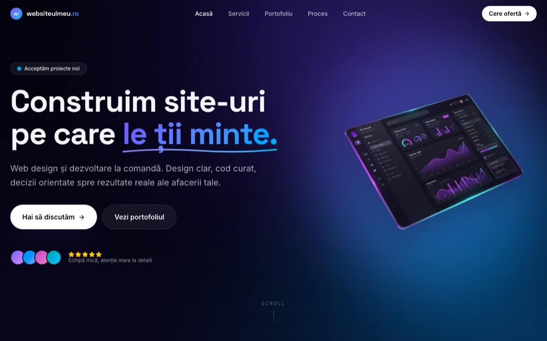 Preview websiteulmeu.ro — pagina principală